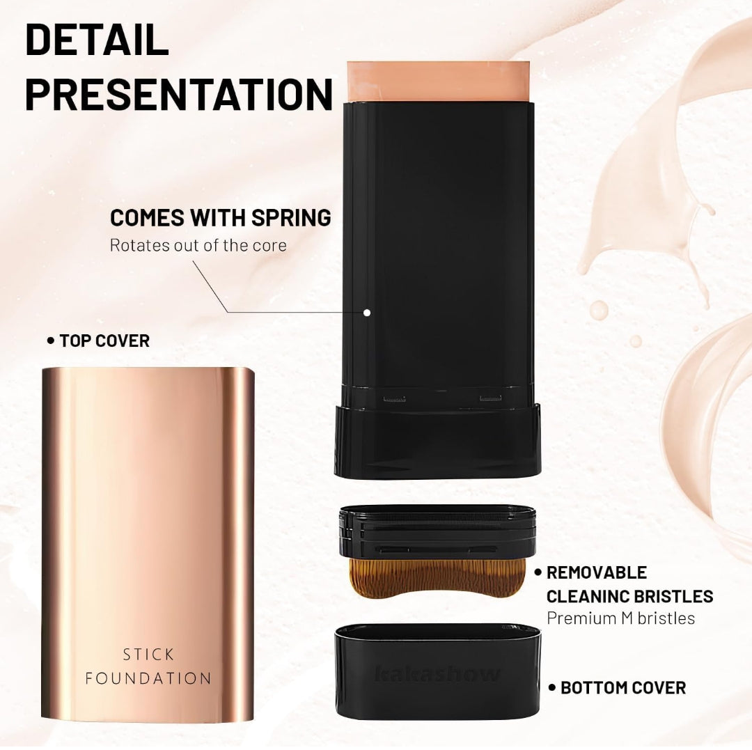 2-in-1 Luxury Stick Foundation with Built-in Brush