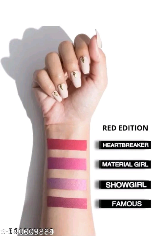 💄 Nalyon™ Liquid Matte Lipstick – Set of 4 Shades