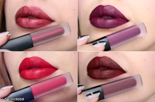 💄 Nalyon™ Liquid Matte Lipstick – Set of 4 Shades